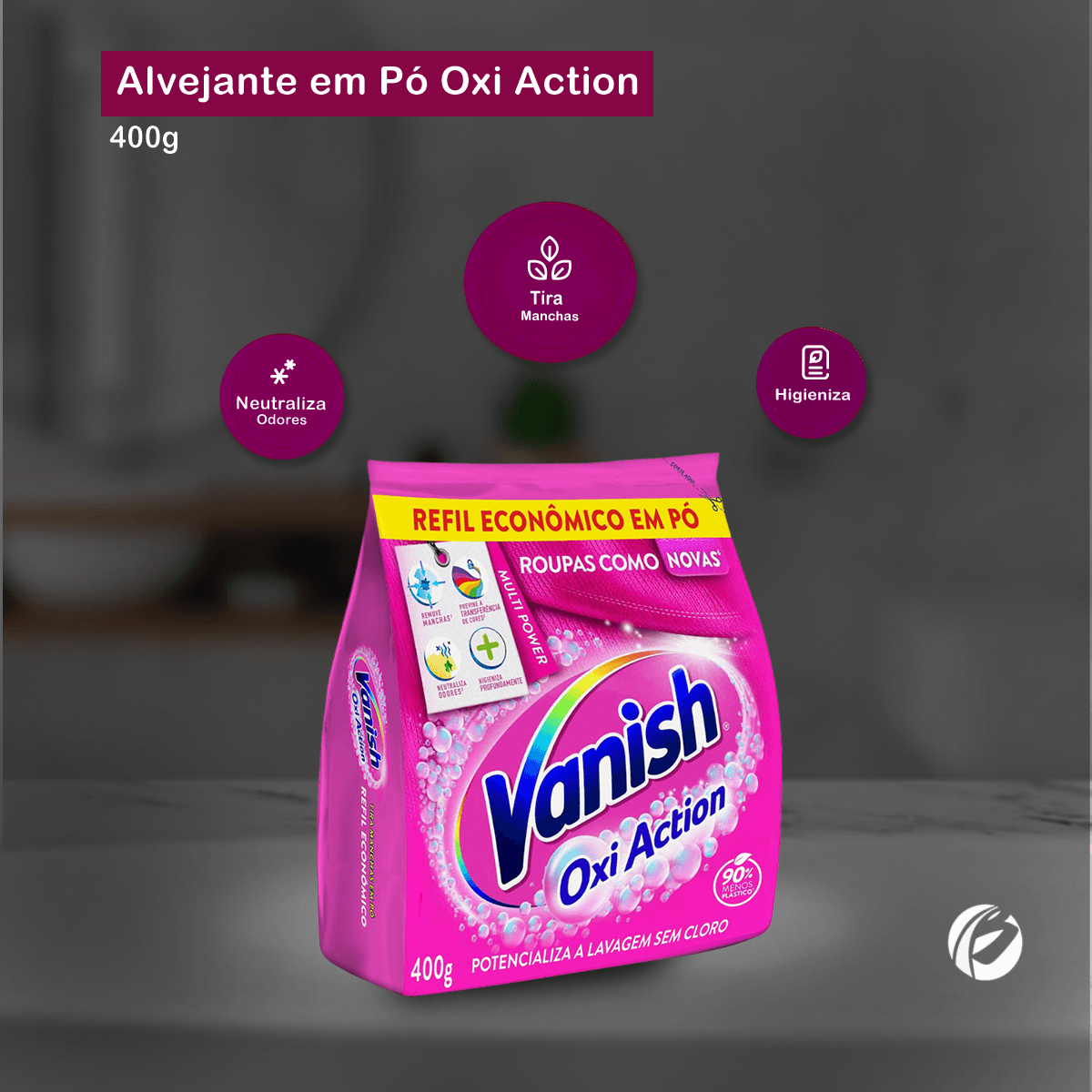 Alvejante em Pó Oxi Action Pink 400g Vanish