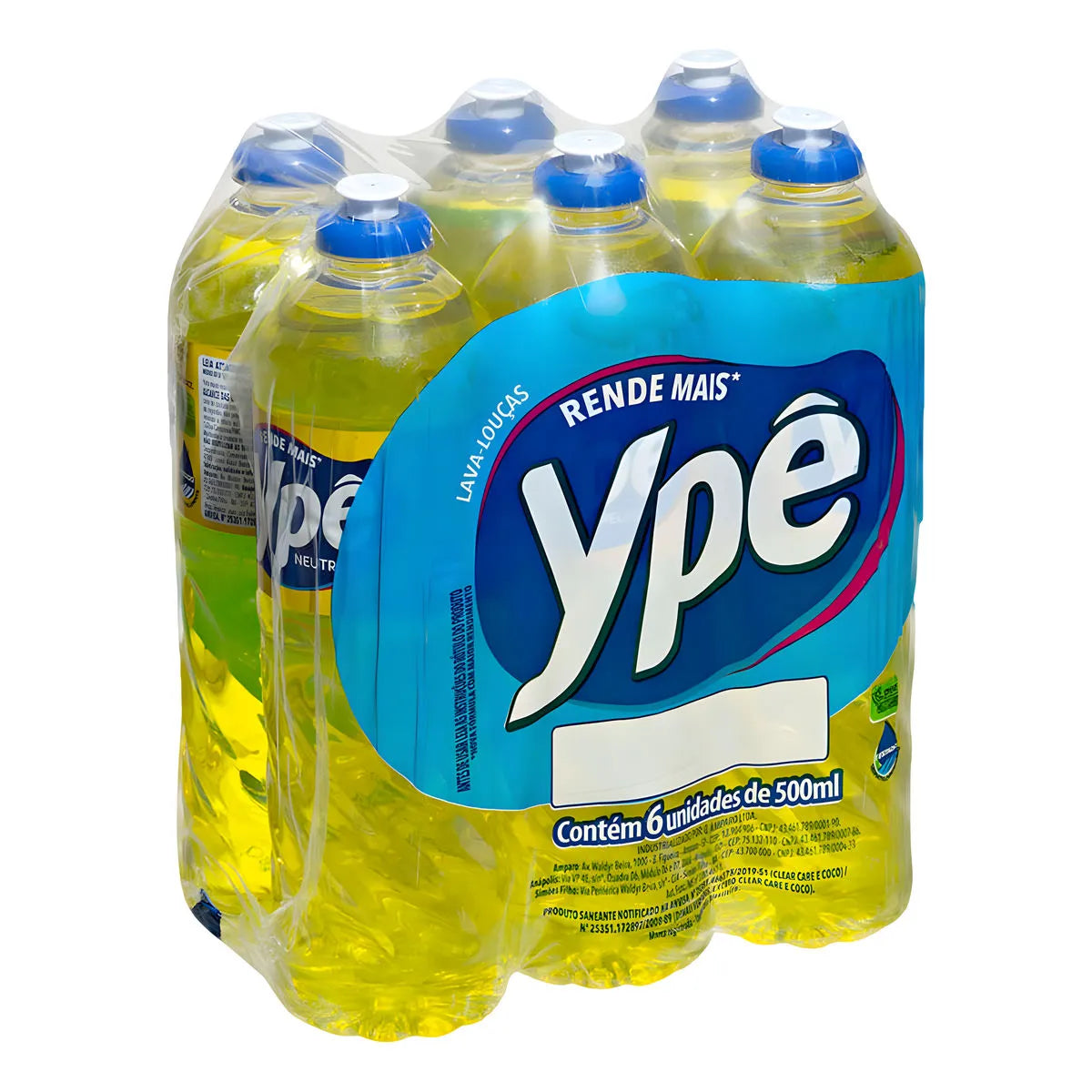 Pack Detergente Ypê Neutro 500ml – 6 Unidades